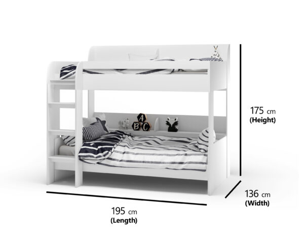 Aerial Bunk Bed White