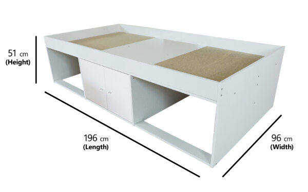 Low Single 3ft Cabin Bed White
