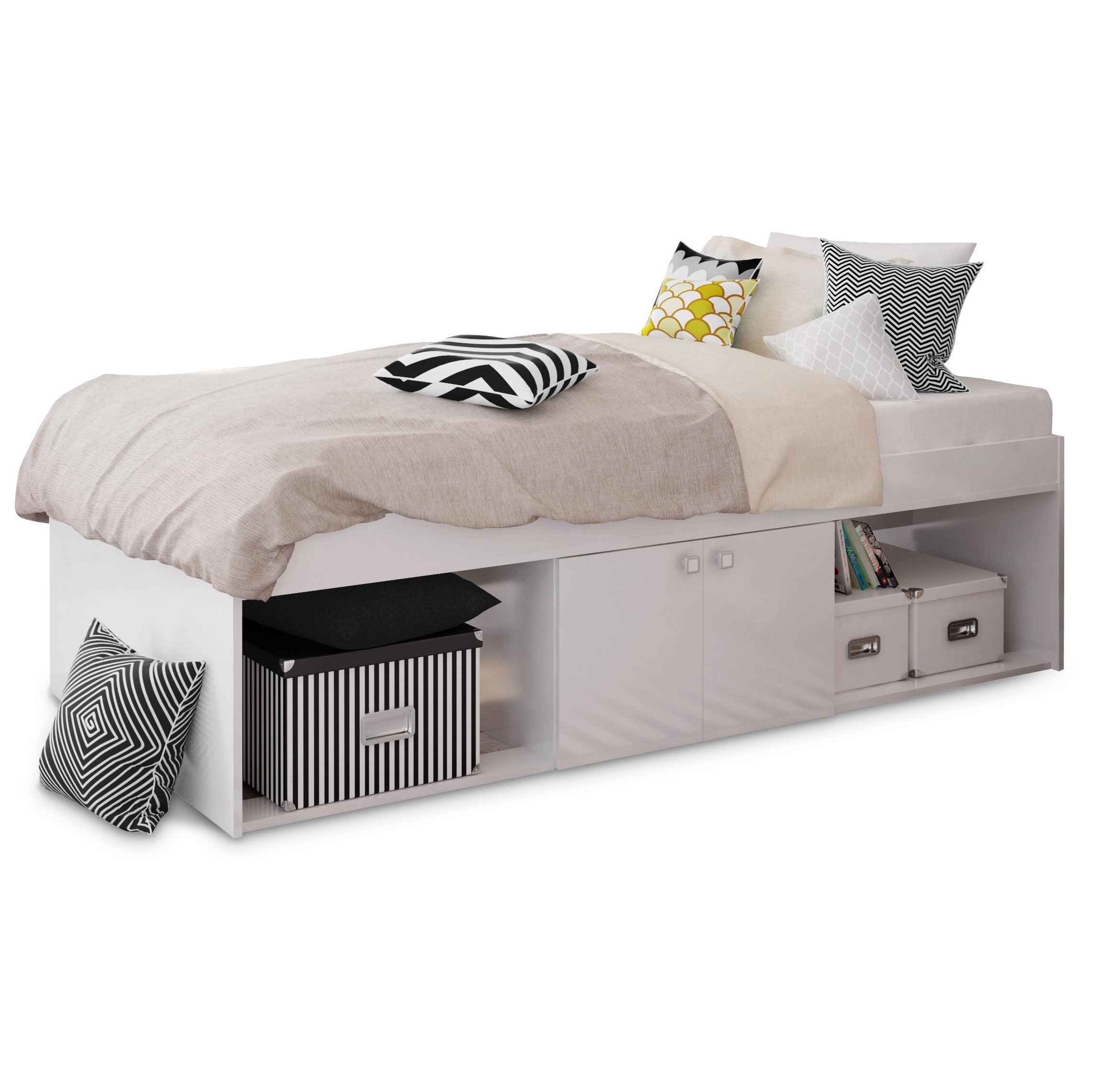 Low Single 3ft Cabin Bed White Kids Beds Now at Only Oak Furniture