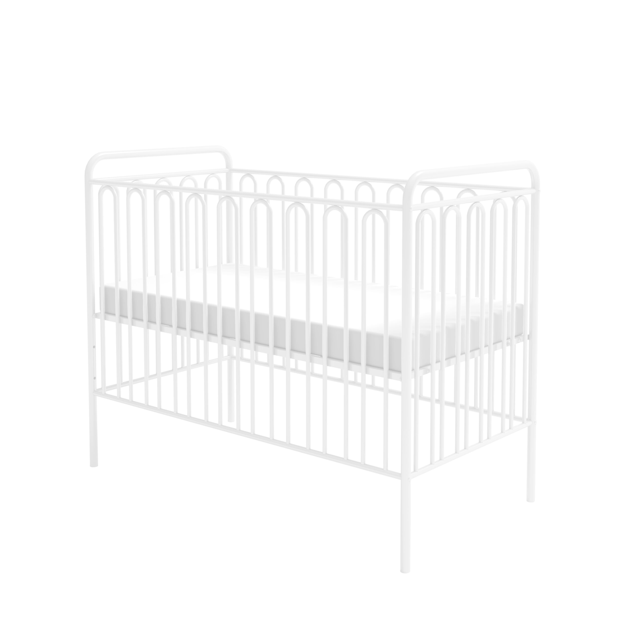 Kids Vintage Metal Baby Cot 150, White Free Delivery* Shop Now