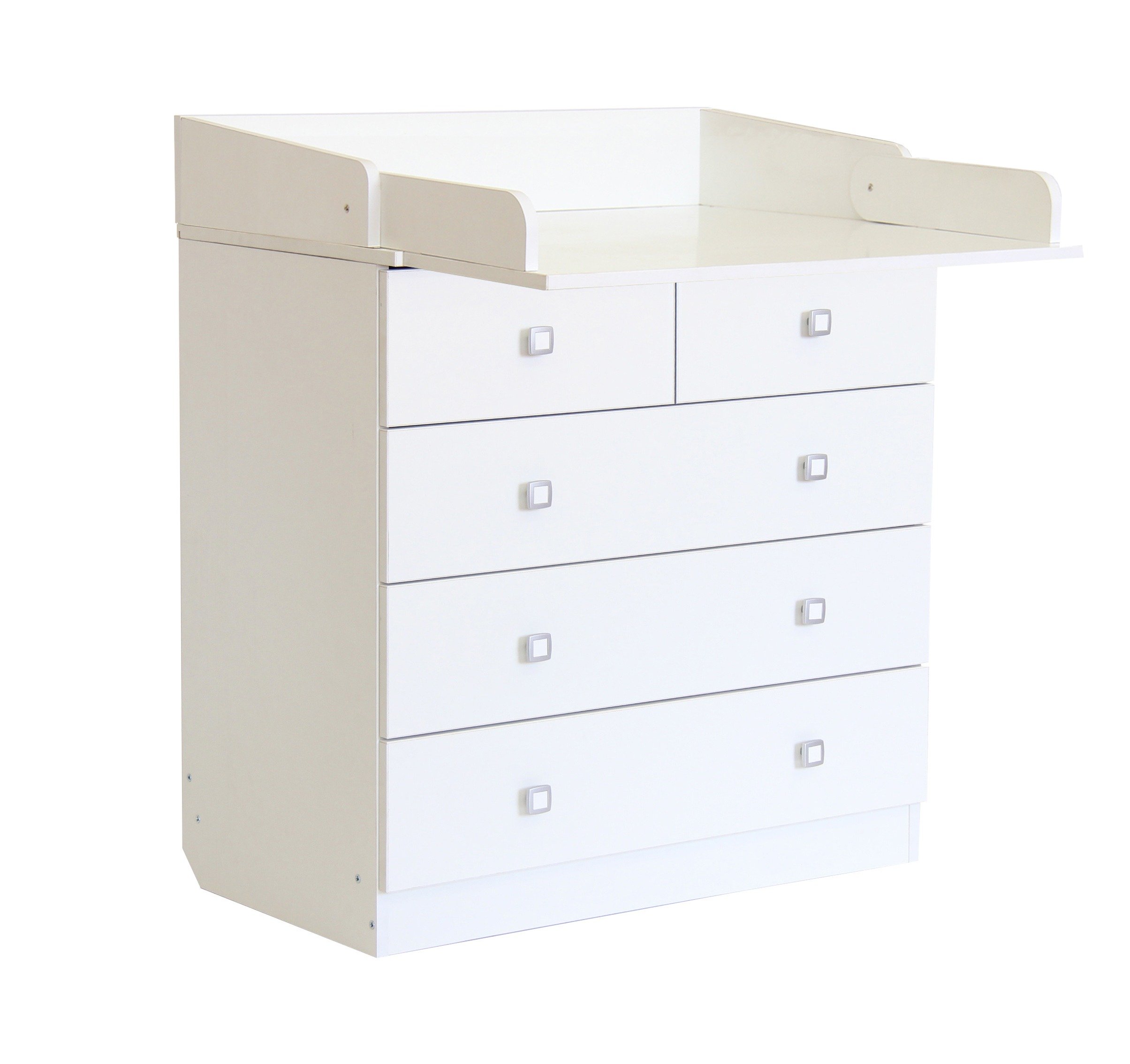 Kids 5 Drawer Changing Board White Kids Bedroom Furniture