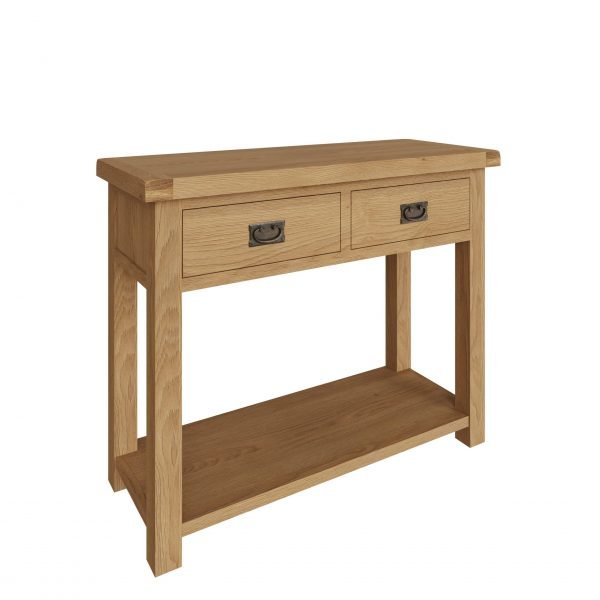 Carthorpe Oak Console Table angle scaled