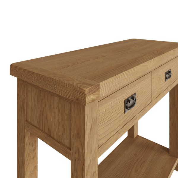 Carthorpe Oak Console Table edge scaled