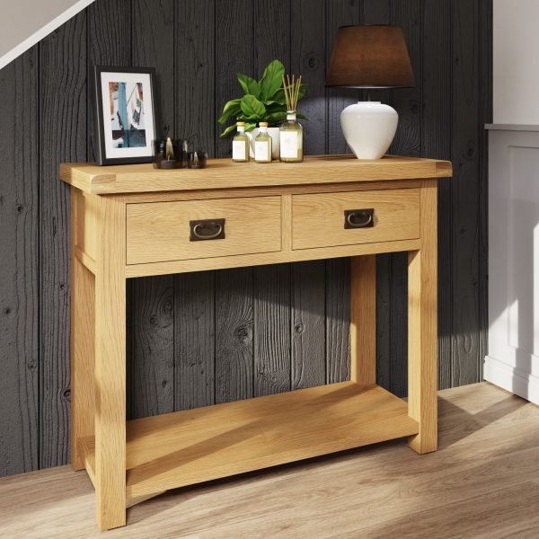 Carthorpe Oak Console Table scaled