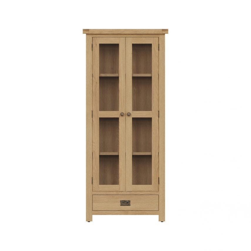 Carthorpe Oak Display Cabinet front scaled