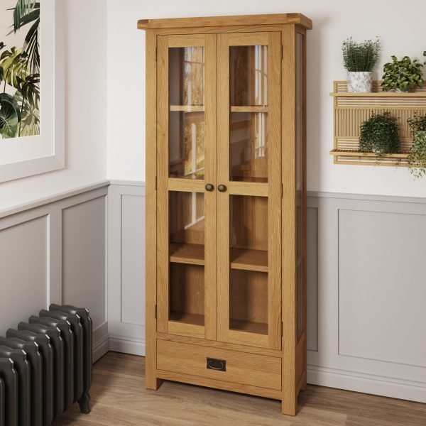 Carthorpe Oak Display Cabinet scaled