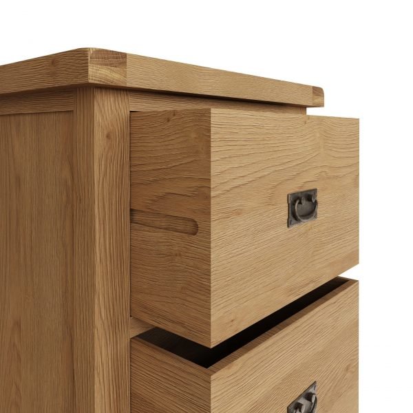 Carthorpe Oak Filing Cabinet close scaled