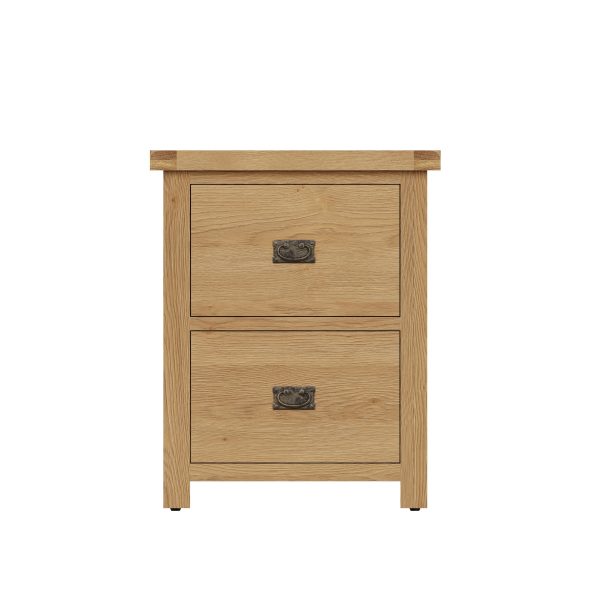 Carthorpe Oak Filing Cabinet front scaled