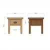 Carthorpe Oak Lamp Table dims scaled