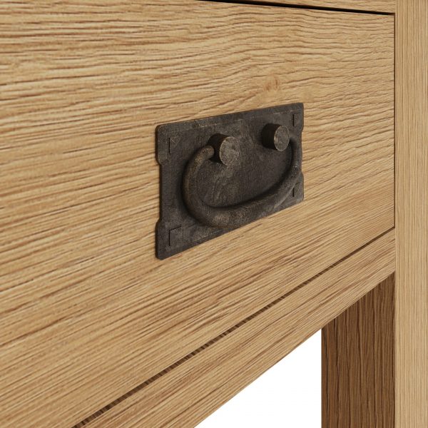 Carthorpe Oak Lamp Table handle scaled