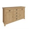 Carthorpe Oak Large Sideboard angle scaled