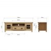 Carthorpe Oak Large TV Unit dims scaled