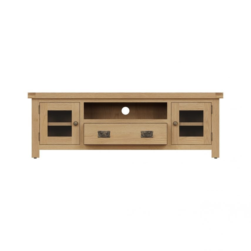 Carthorpe Oak Large TV Unit front scaled