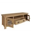 Carthorpe Oak Large TV Unit open scaled