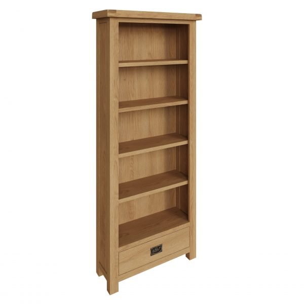 Carthorpe Oak Medium Bookcase angle scaled