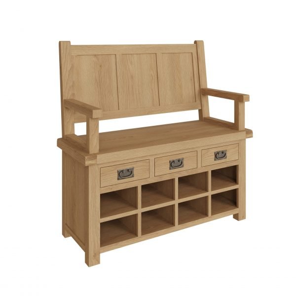 Carthorpe Oak Monks Bench angle scaled