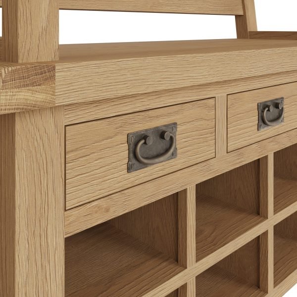 Carthorpe Oak Monks Bench handle scaled