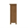 Carthorpe Oak Narrow Bookcase side scaled