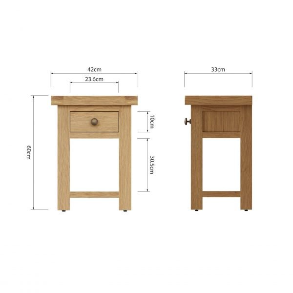 Carthorpe Oak Side Table dims scaled