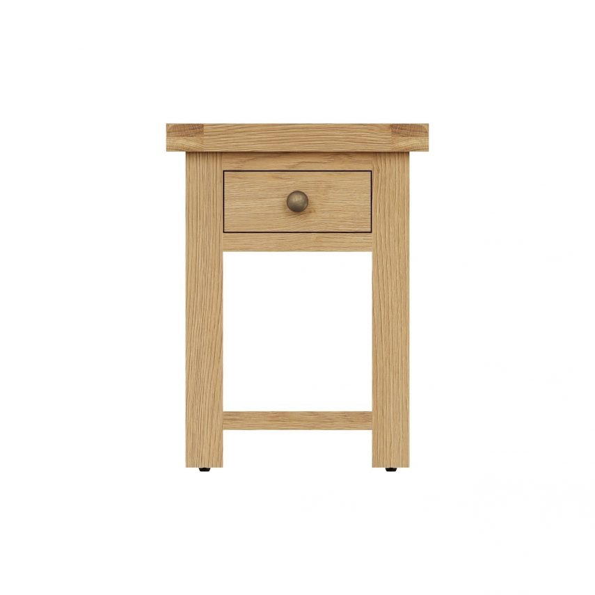 Carthorpe Oak Side Table front scaled