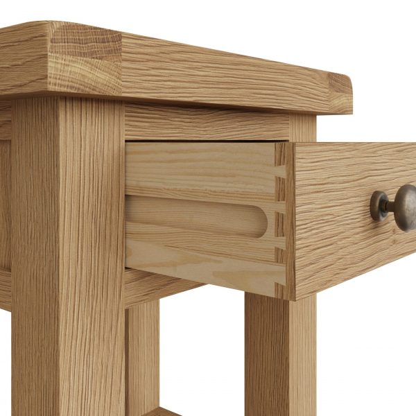 Carthorpe Oak Side Table open scaled