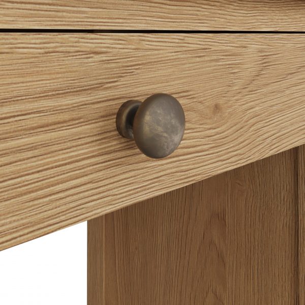 Carthorpe Oak Single Computer Desk knob scaled