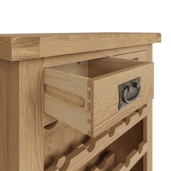 Carthorpe Oak Small Wine Rack drawer scaled