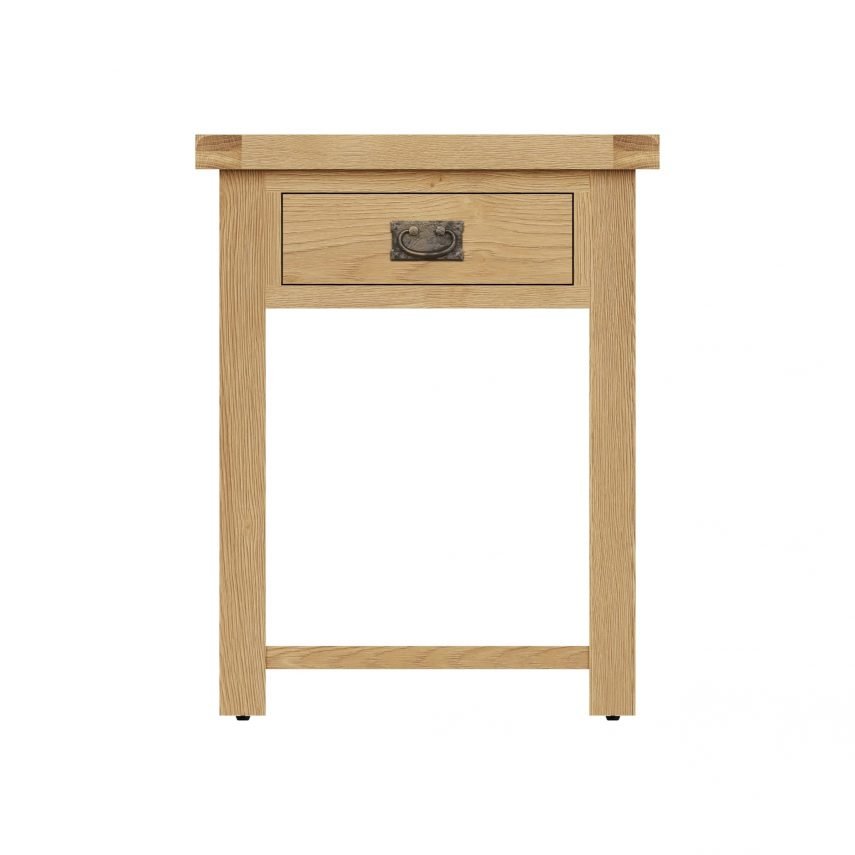 Carthorpe Oak Telephone Table front scaled