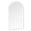 Large Arched White Window Mirror