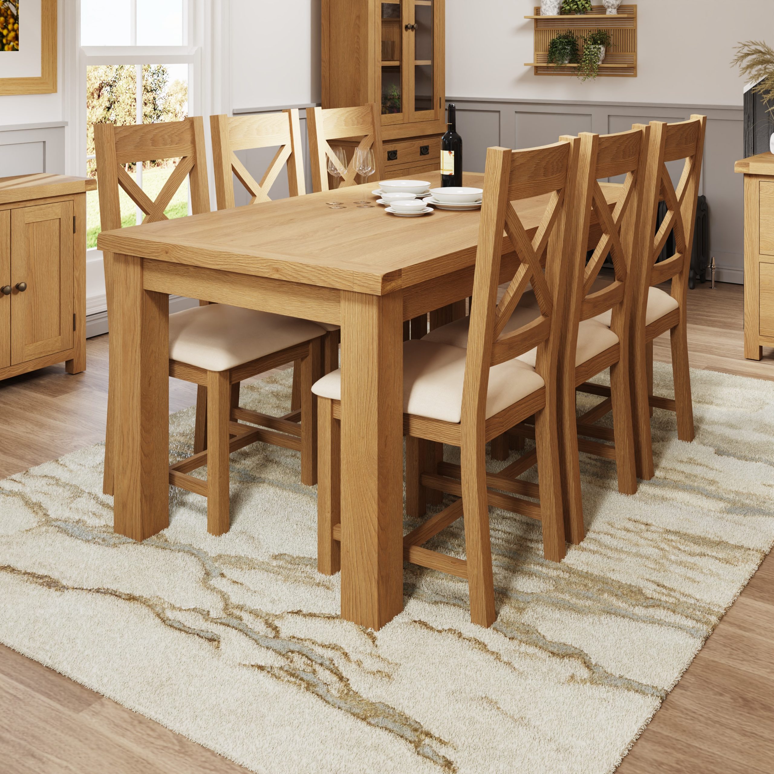 Carthorpe Oak 1.7M Butterfly Extending Table