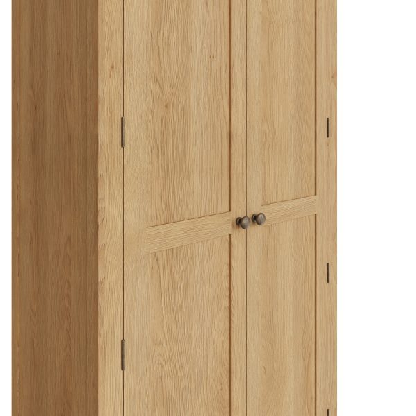Carthorpe Oak 2 Door Wardrobe knob scaled