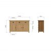 Carthorpe Oak 3 Door Sideboard size scaled