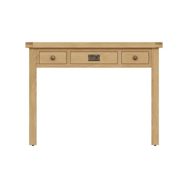 Carthorpe Oak 3 Drawer Dressing Table front scaled