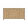 Carthorpe Oak 4 Door Sideboard front scaled