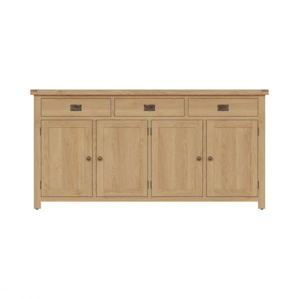 Carthorpe Oak 4 Door Sideboard front scaled