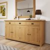 Carthorpe Oak 4 Door Sideboard scaled