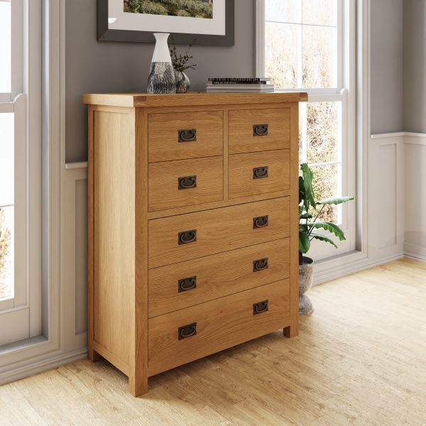 Carthorpe Oak 4 Over 3 Chest of Drawers scaled