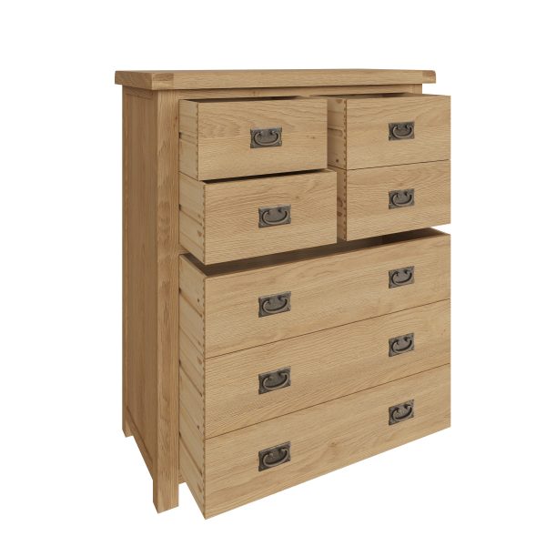 Carthorpe Oak 4 Over 3 Chest of Drawers all scaled