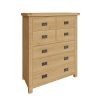 Carthorpe Oak 4 Over 3 Chest of Drawers angle scaled