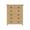 Carthorpe Oak 4 Over 3 Chest of Drawers front scaled