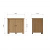 Carthorpe Oak Corner Cabinet dims scaled