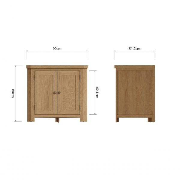 Carthorpe Oak Corner Cabinet dims scaled