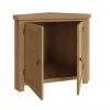 Carthorpe Oak Corner Cabinet open scaled