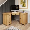 Carthorpe Oak Corner Computer Desk scaled