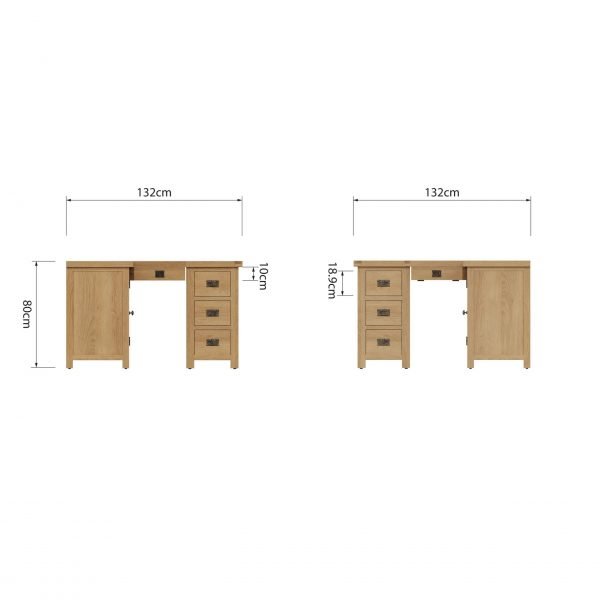 Carthorpe Oak Corner Computer Desk size scaled