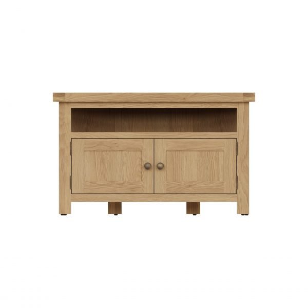 Carthorpe Oak Corner TV Unit front scaled