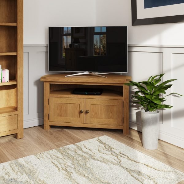 Carthorpe Oak Corner TV Unit scaled