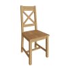 Carthorpe Oak Cross Back Chair Wooden Seat scaled