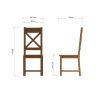 Carthorpe Oak Cross Back Chair Wooden Seat Dims scaled