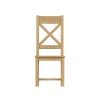 Carthorpe Oak Cross Back Chair Wooden Seat front scaled